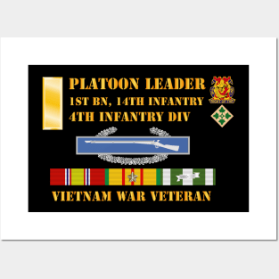 1st Bn 14th Inf - 4th ID - 2nd LT Plt Leader - Vietnam Vet Posters and Art